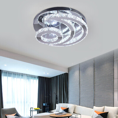 Crystal LED Ceiling Light Fixture Chandelier Lighting Modern Pendant Lamp Indoor