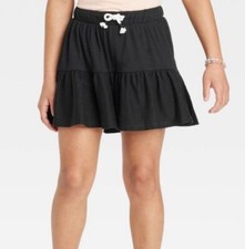 NEW Girls' Tiered Knit Skort - Cat  Jack Black M