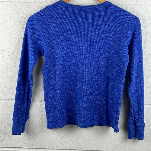 CrewCuts Sweater Girls 10 Blue Heather Crew Neck Long Cuffed Sleeve Cotton Knit - Picture 11 of 11