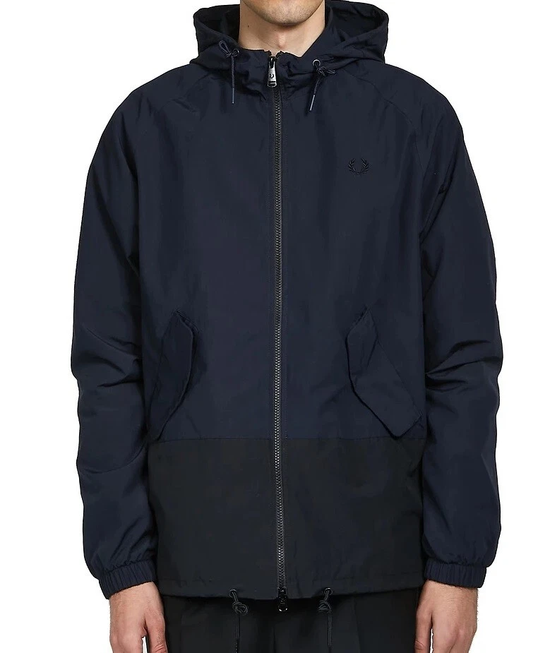 FRED PERRY MEN S COLOUR BLOCK SAILING JACKET J3550 608 NAVY NEW