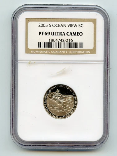 2005-S Ocean View Jefferson Nickel  NGC PF 69 Ultra Cameo |
