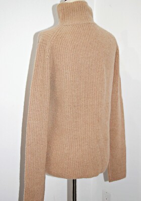 ヴィンス Vince Shaker Rib Turtleneck レディース Sweaters Camel VINCE SHAKER RIB 100% CASHMERE TURTLENECK SWEATER in HEAHER