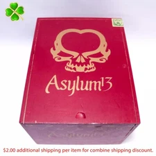 Asylum 13 Corojo 80 x 8 Empty Wood Cigar Box  8.5" x 6.75" x 5.75"
