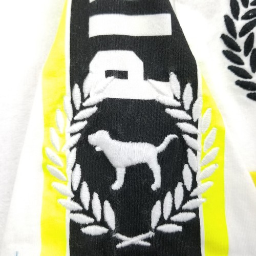 Vintage Victoria Secret Pink Campus T Shirt Women XS White Embroidered Dog Top - Picture 5 of 10