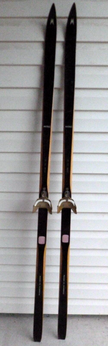Vintage Madshus Wood Cross Country Snow Skis w/ Skilom 3-Pin