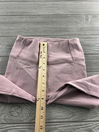 Lululemon Girls Size 4 Pink High-Rise Tight Lace Detail Dance Yoga Athletic Wear - Picture 9 of 10