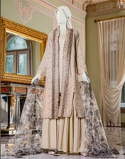 New Pakistani Shalwar Kameez Stitched J. 3 Piece  Size: L 