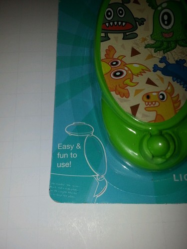 Boys Girls Green Animals Monsters Lil' Book Light Wedge Easy & Fun to Use - Picture 2 of 3