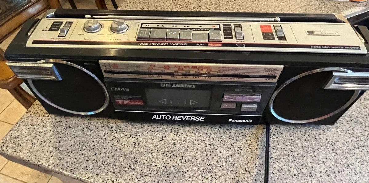 Vintage Panasonic Ambience Radio/Cassette Boombox RX-FM45 Japan **READ**