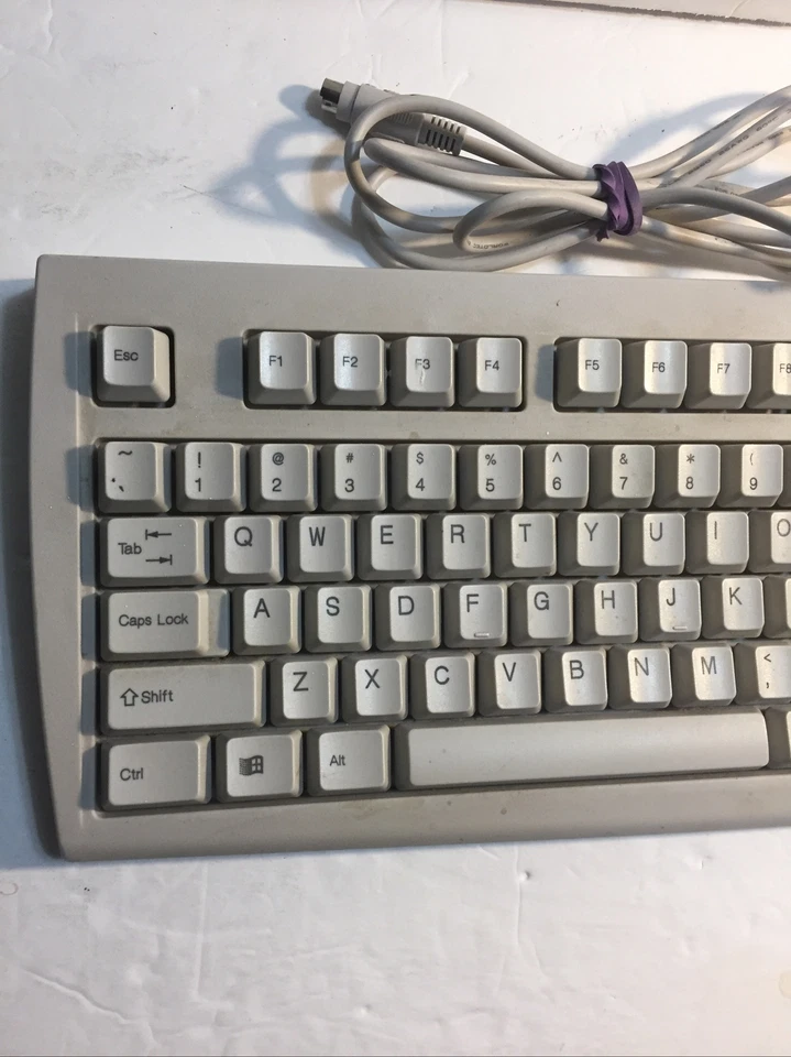 Toshiba KB-2971 Vintage Keyboard Computer Clicks Off White Office PS2 - Image 2 of 4