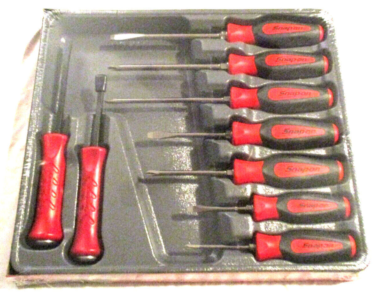 NEW Snap-on™ 9pc Red Screwdriver Striking Prybar & Chisel Set
