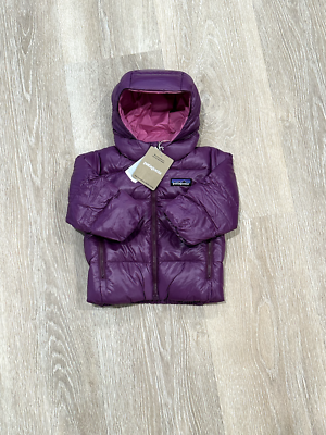 Patagonia Hi-Loft Down Sweater Hoodie Infants' Night Plum, Size: 6-12M,  NWT