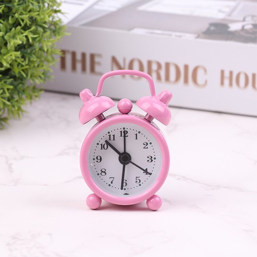Classic Bell Mini Alarm Clock Quartz Movement Bedside Night Analog Clock New - Photo 11 sur 17