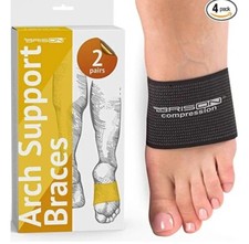 Compression Arch Supports unisex, comfort elastic and reusable, 2 pair