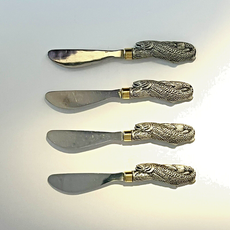 Vintage Arthur Court Fish Handle Knives Cheese Appetizer Charcuterie eBay