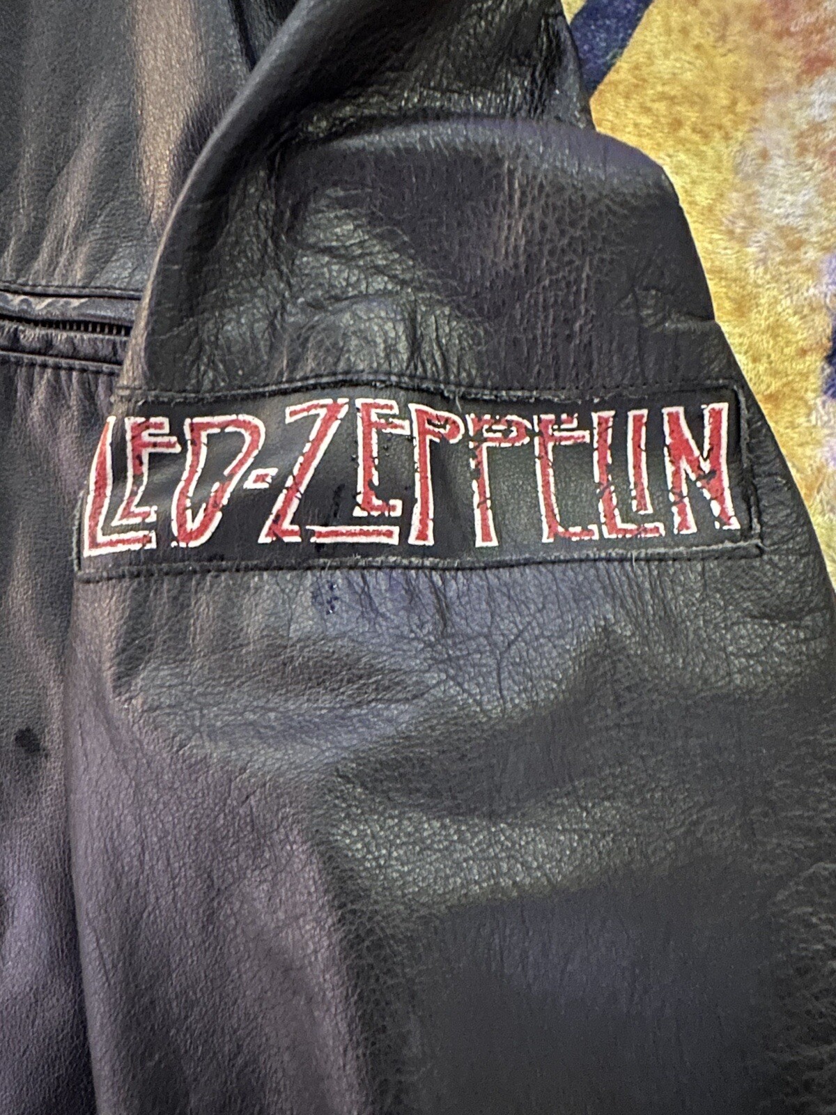 Led Zeppelin Jacket 1977 tour Wilsons Leather Sz L Gem