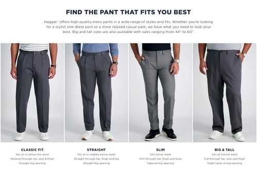 J.M. Haggar Men's Classic Fit Flat Front Dress Pant 32W x 30L Regular - Picture 5 of 5