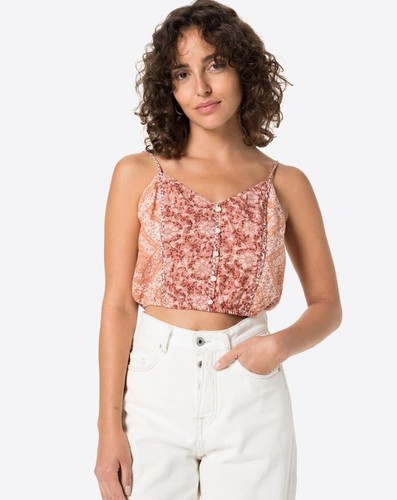 American Eagle Outfitters Floral Cropped Top Size Large Sleeveless Boho Hippie - Picture 8 of 8
