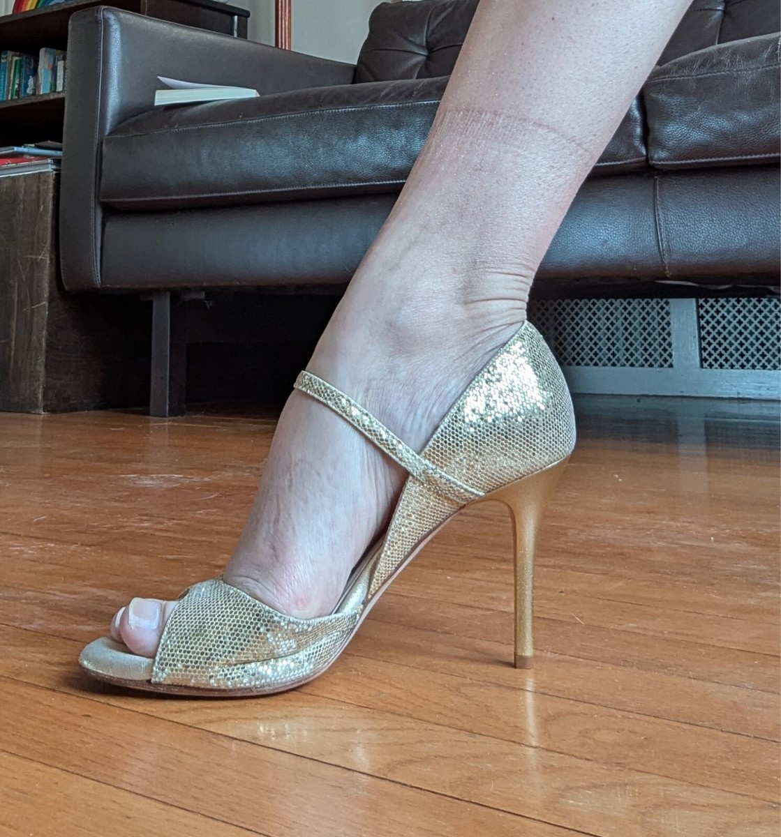 Madame Pivot Gloria gold glitter Argentine tango shoes size 36