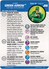 HEROCLIX JLU Team Up Card 026.07 GREEN ARROW Black Canary