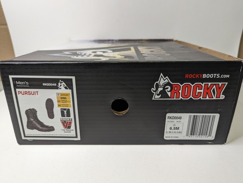 Rocky Pursuit Stahl Zehenpartie Stiefel Größe 6,5 wasserdicht seitlicher Reißverschluss Leder Herren - Bild 10 von 10