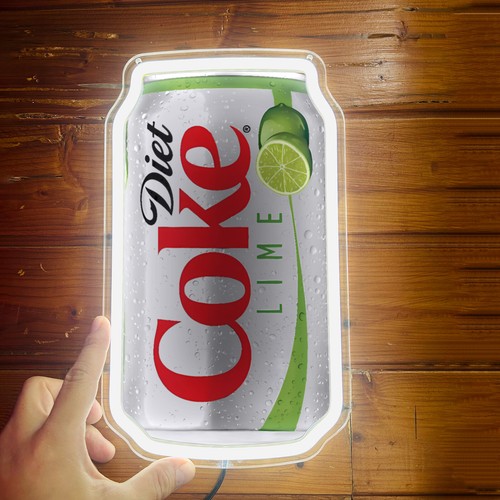 Lata de Coca-Cola Silicona LED Neón Letrero Luz para Fiesta Pub Tienda Decoración de Pared 12"x7" C3 - Imagen 2 de 4