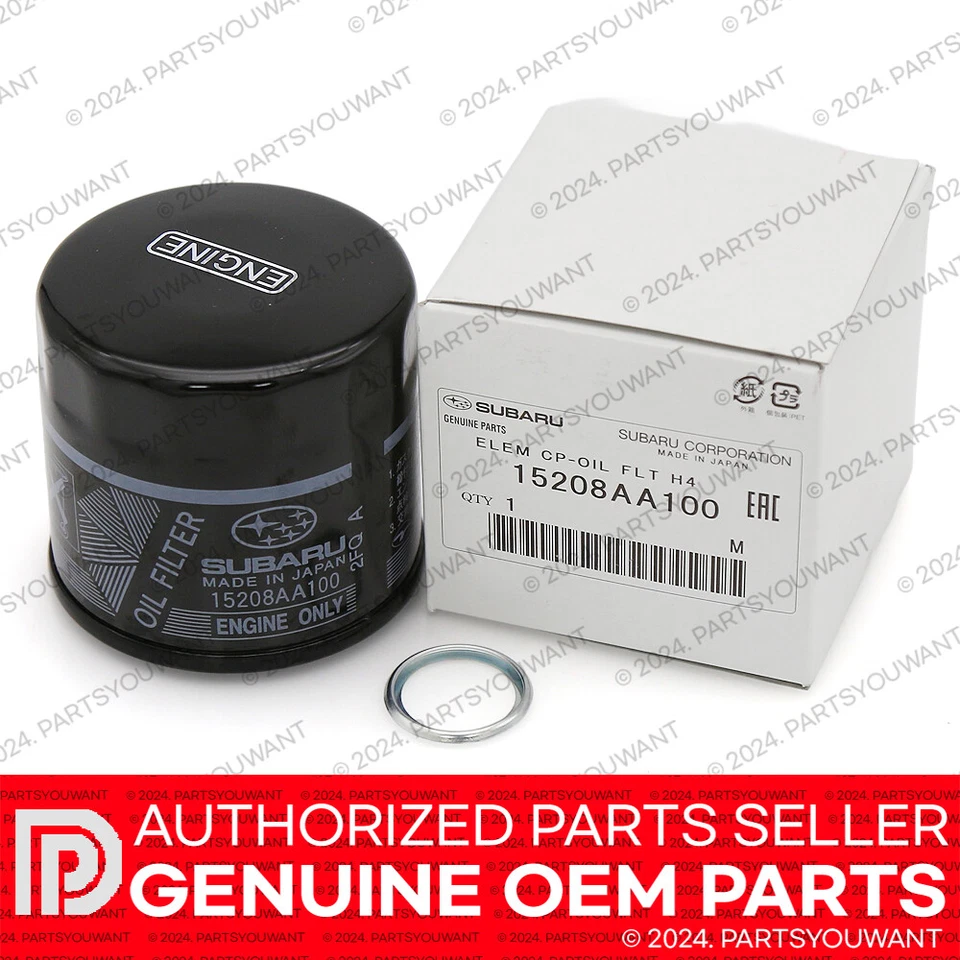 3 filtros de aceite originales Subaru Impreza WRX STi de fábrica OEM 15208-AA100 + junta Foto 4 de 4