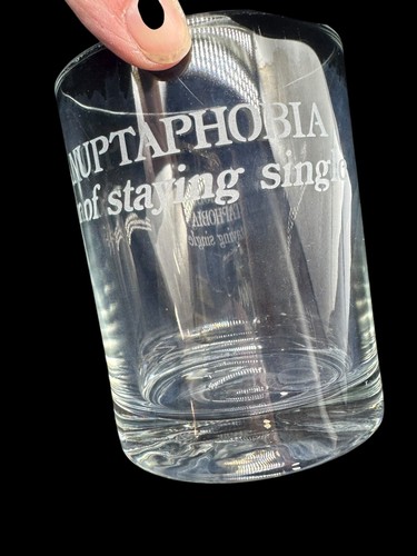 Set of 6 Vintage 1980s Etched PHOBIA Low Ball Whiskey Bar Rocks Glasses France - Picture 9 of 17