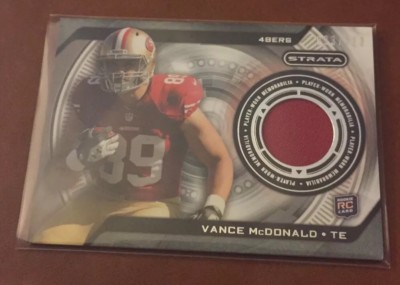 2013 STRATA RC Vance McDonald Clear Cut Relic Forty-Niners