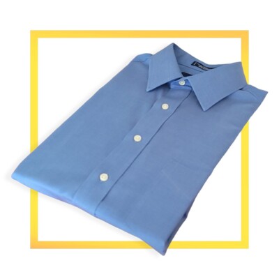 mens dress shirt 16 34 35 Lands' End Men's No Iron Supima Oxford Dress Shirt