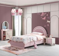 Kinderzimmer Set Kinderbett Rosa Nachttisch Kommode Luxus Top-QualitäT MöBel