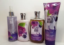 Bath Body Works Venice Dolce Dolci Berry Cream Shower Gel Lotion Shimmer Mist x4