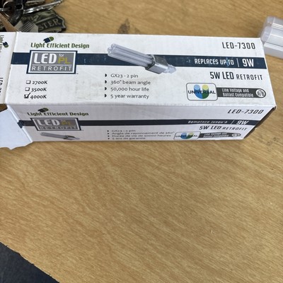 Light Efficient Design 4000 K  LED-7300 5W LED Retrofit Replaces Up To 9W