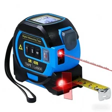 Laser Tape Measure 3-in-1 with Large LCD Display Digital Laser Measurement Tool