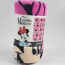 Disney Minnie Mouse Pink Plush Throw Blanket - 45" X 60" - New