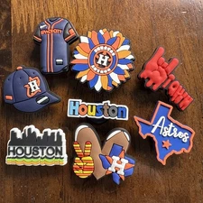 🔥Qty 8 Houston Astros Shoe Charms For Crocs Baseball Jersey Texas Jose Altuve