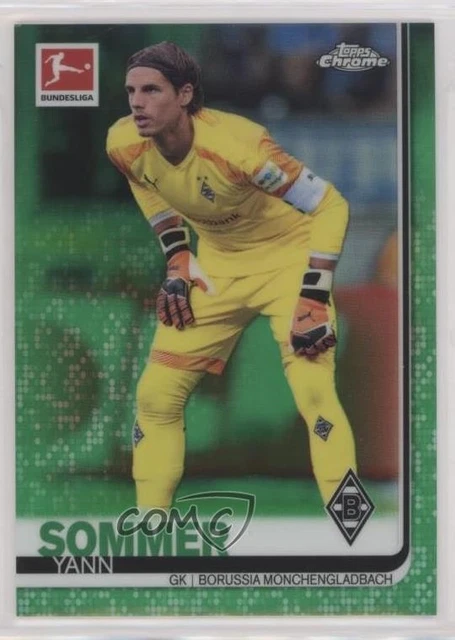 2019-20 Topps Chrome Bundesliga Green Refractor 12/99 Yann Sommer #71 0us8