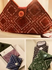 PATTERN Large Fabric Clutch Purse & Phone Pouch & Card Pouch NEW Indygo Junction