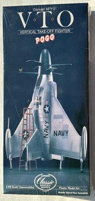 Lindberg ''Convair XFY-1 VTO Pogo'' Original Fighter Plane Model 1/48 Scale Sealed