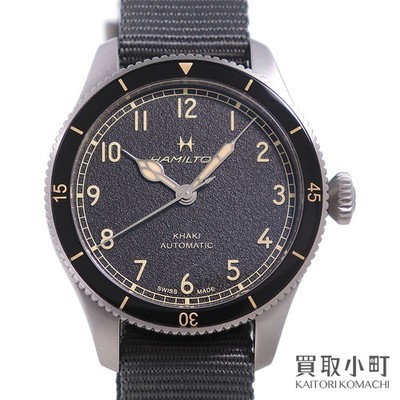 Hamilton Khaki Aviation Pilot Pioneer 38 mm mechanische Herrenuhr schwarz grau
