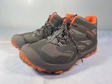 MERRELL Chameleon 7 Hiking Boots Youth Big Kid's Green Waterproof - US 6.5