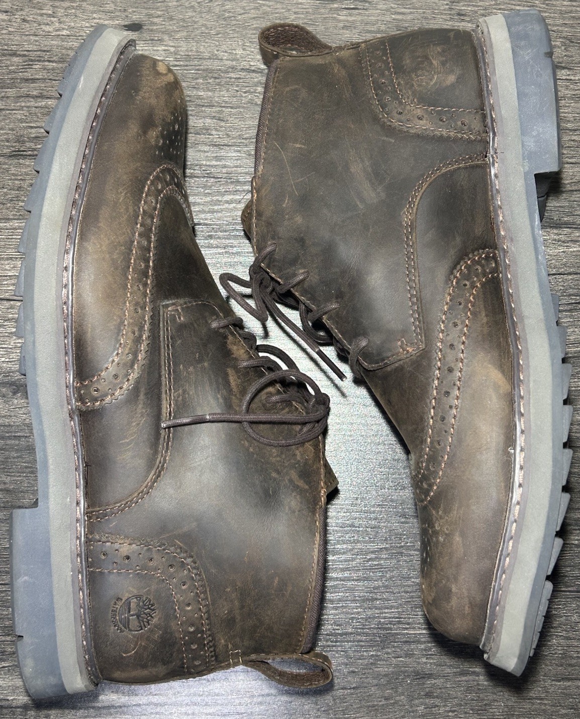 Timberland Squall Canyon Wing Tip Chukka Boots Mens Size 9 Dark Brown Waterproof image 8