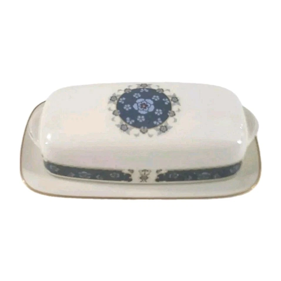 Carico Fine China Butter Dish Renaissance Gold Trim Japan