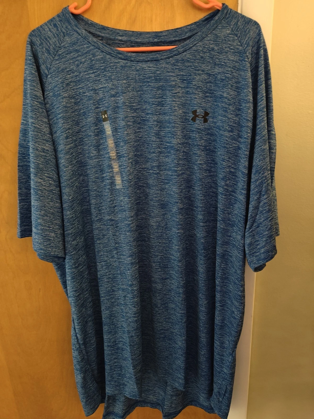 Under Armour Mens Heathered Blue Tech 2.0 Crewneck Short Sleeve T-shirt 4XL NWT