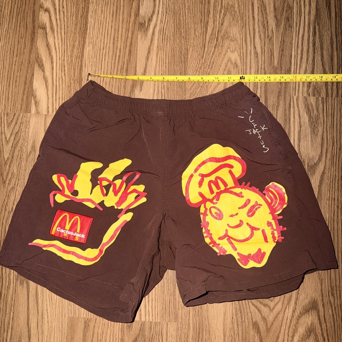 Travis Scott x McDonalds Cactus Jack Nylon Shorts Size Med