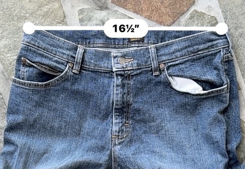 Lee Mens Size 35x29 Medium Wash Regular Fit Straight Leg Denim Blue Jeans - Picture 5 of 11