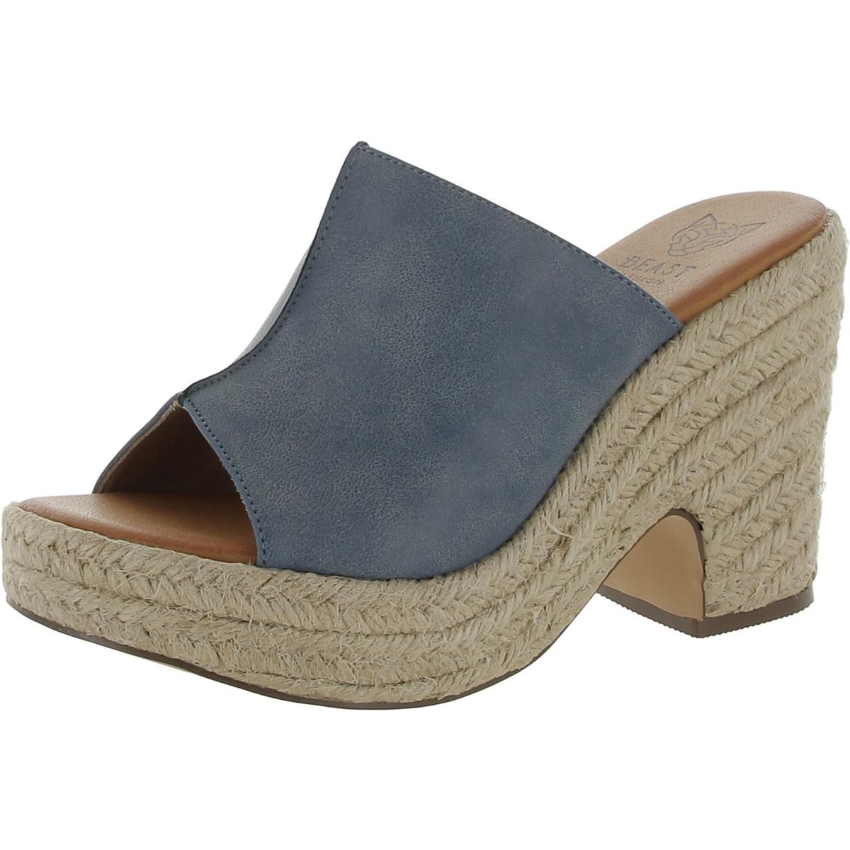 Модные женские босоножки на платформе Beast Fashion Jensen синего цвета, 7 средних размеров (B,M), BHFO 2086