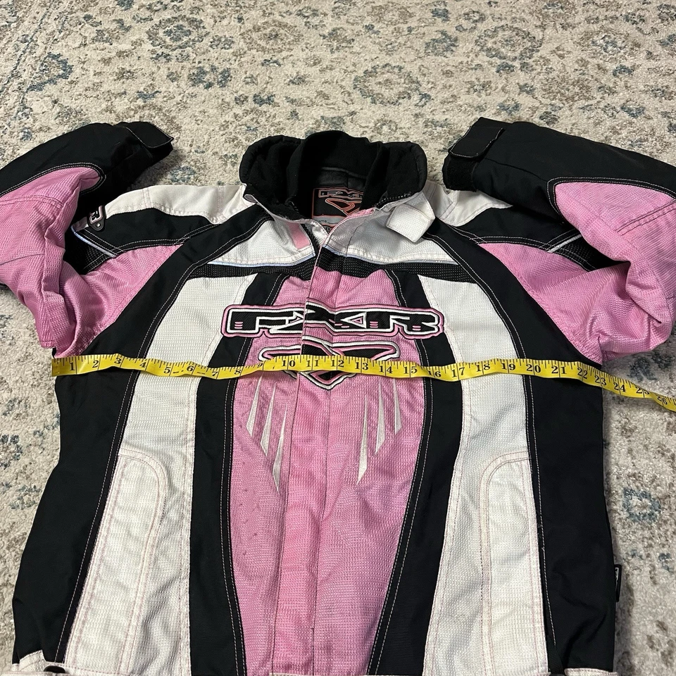 Chaqueta FXR Nitro SX Team Mujer XS Racing Rosa Blanco Moto de Nieve Cremallera Completa Foto 4 de 4