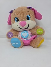 Fisher-Price Laugh Learn Singing Talking Girl Dog Plush Stuffed Animal 12"