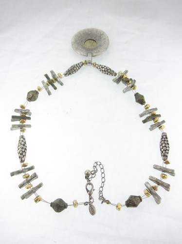 Collar colgante de cuentas de metal mezclado de 18-21" Chico's tribal oeste suroeste - Imagen 6 de 6